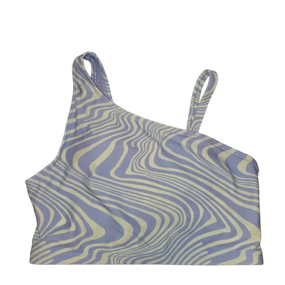 ​Athleta Girl Swim Shoreside Longline Bikini Top Size Large 12 Swirl Swimsuit